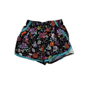Under Armour Floral Black Multicolor Athletic Shorts Size 4‎
